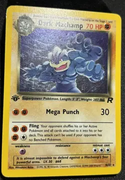 Pokemon - Dark Machamp Holo 1st Edition - LP - 1999 Team Rocket 10/64 Rare - Image 3
