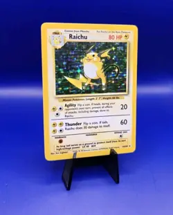 Raichu 14/102 Base Set Holo Rare Pokemon Card 1999 WOTC TCG Vintage Pokemon - Image 2