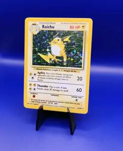 Raichu 14/102 Base Set Holo Rare Pokemon Card 1999 WOTC TCG Vintage Pokemon - Image 3