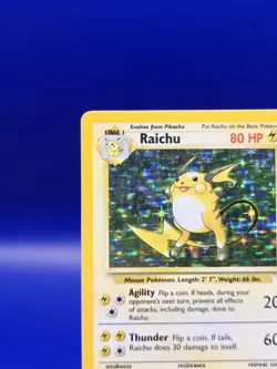 Raichu 14/102 Base Set Holo Rare Pokemon Card 1999 WOTC TCG Vintage Pokemon - Image 4