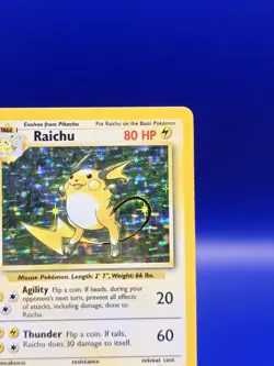 Raichu 14/102 Base Set Holo Rare Pokemon Card 1999 WOTC TCG Vintage Pokemon - Image 5