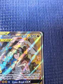 Pokemon TCG Reshiram Zekrom GX Cosmic Eclipse Card #222/236 Ultra Rare - Image 5