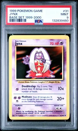Jynx 31/102 Base Set UK 4th Print 1999-2000 PSA 9 MINT FRESH CERT Pokemon WOTC - Image 3