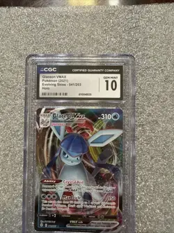 GLACEON VMAX Evolving Skies Holo Rare #041/203 CGC 10 Pokemon Graded Gem Mint - Image 1