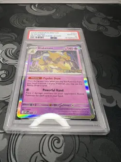 2025 POKEMON MEP PROMO MEGA EVOLUTION PRERELEASE-STAFF #003 ALAKAZAM PSA 10 - Image 3