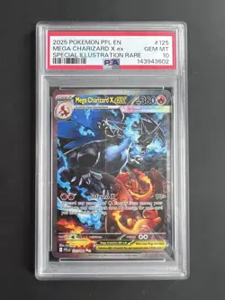 PSA 10 MEGA CHARIZARD X EX 125/094 Phantasmal Flames Pokemon Card - Image 1
