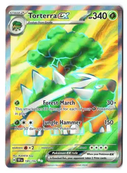 Torterra ex 185/162 - Pokemon SV05: Temporal Forces Full Art Ultra Rare Holo NM - Image 1