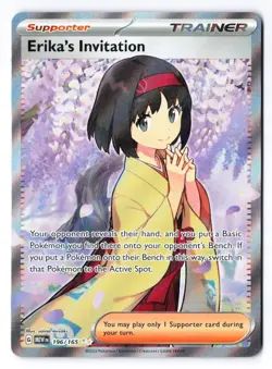 Erika's Invitation 196/165 - Pokemon Scarlet & Violet 151 Ultra Rare Full Art NM - Image 1