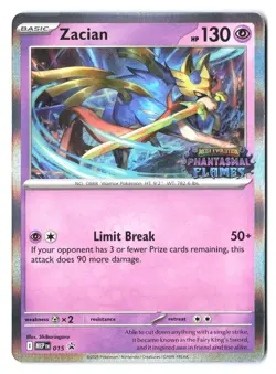 Zacian 015 - Pokemon Phantasmal Flames Stamped Prerelease Promo Holo Foil NM - Image 1