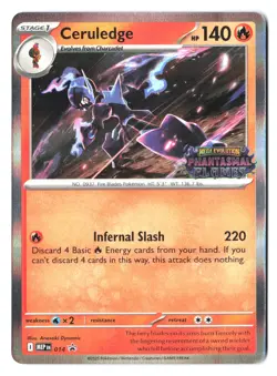 Ceruledge 014 - Pokemon Phantasmal Flames Stamped Prerelease Promo Holo Foil NM - Image 1