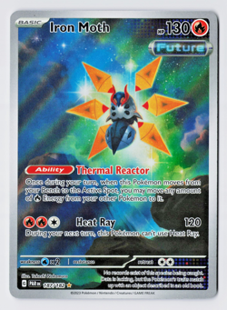 Pokemon - Iron Moth 187/182 - SV04: Paradox Rift Illustration Rare Holo NM - Image 1