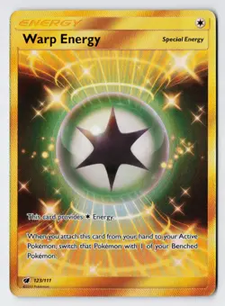 Warp Energy (Secret) 123/111 - Pokemon SM Crimson Invasion Gold Rare Holo NM - Image 1