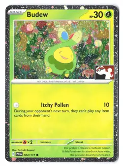 Budew 004/131 - Pokemon Prize Pack Series 7 Prismatic Evolutions COSMOS Holo NM - Image 1