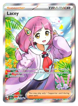 Lacey 166/142 - Pokemon SV07: Stellar Crown Ultra Rare Full Art Trainer Holo NM - Image 1