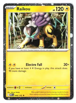 Raikou 048/132 - Pokemon Mega Evolution Promo Rare COSMOS Holo Foil NM - Image 1
