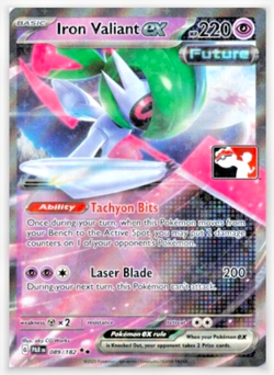 Iron Valiant ex 089/182 - Pokemon PRIZE PACK Series - Paradox Rift Holo NM - Image 1
