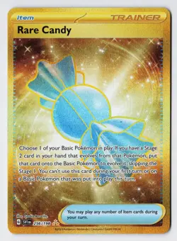 Rare Candy - 256/198 - Pokemon Scarlet & Violet Base Gold Hyper Rare Holo NM - Image 1