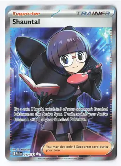 Shauntal 243/182 - Pokemon Paradox Rift Full Art Trainer Ultra Rare Holo Foil NM - Image 1
