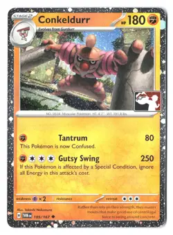 Conkeldurr 105/167 - Pokemon Prize Pack Series Twilight Masquerade COSMOS Holo - Image 1