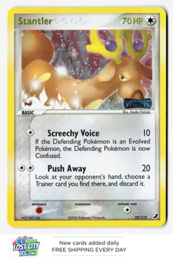 Stantler 32/115 - Pokemon EX Unseen Forces STAMPED Promo 2005 Rare Holo Foil NM - Image 1