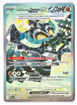 Cornerstone Mask Ogerpon ex 215/167 - Pokemon Twilight Masquerade SIR Special NM - Image 1