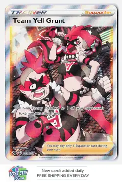 Team Yell Grunt 202/202 - Pokemon Sword & Shield Base Full Art Ultra Rare Holo - Image 1