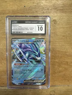 Pokemon CGC GEM Mint 10 Suicune EX Classic Collection Trading Card 010/034 - Image 1