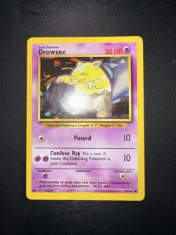 DROWZEE - Base Set - 49/102 - Common - Pokemon Card - Unlimited Edition NM/MINT - Image 1