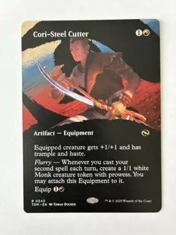 MtG *Borderless* Cori-Steel Cutter Tarkir: Dragonstorm NM rare card - Image 1
