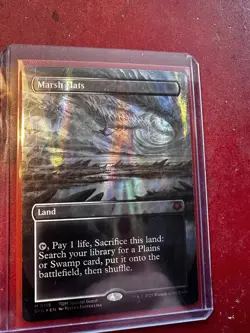 Marsh Flats Borderless DRAGONSCALE Foil Land Magic: The Gathering Card - Image 2