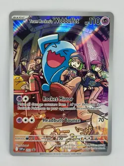 Team Rocket's Wobbuffet 203 Scarlet & Violet Promo Cards Holo NM - Image 1