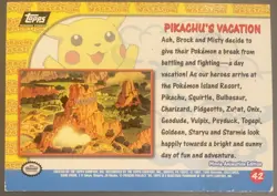 Pokemon Topps Pikachu's Vacation #4 Holo Black Logo Vintage - Image 2
