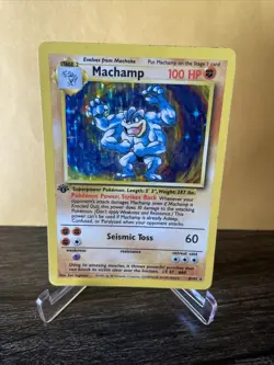 Pokemon TCG Machamp Base Set 8/102 Holo 1st Edition Holo Rare - Image 1