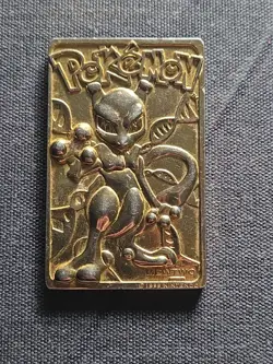 Pokemon Mewtwo 23K Gold-Plated Trading Card 1999 Burger King - Image 1