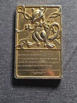 Pokemon Mewtwo 23K Gold-Plated Trading Card 1999 Burger King - Image 2