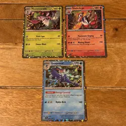 Pokemon TCG Cosmos Holo Meowscarada 015/198 Skeledirge 038/198 Quaquaval 054/198 - Image 1
