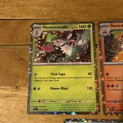 Pokemon TCG Cosmos Holo Meowscarada 015/198 Skeledirge 038/198 Quaquaval 054/198 - Image 2