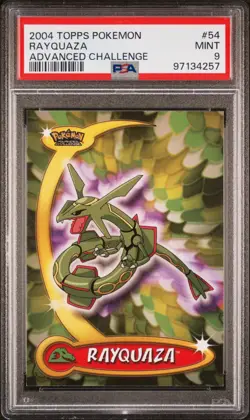 PSA 9 Rayquaza #54 Advanced Challenge - LOW POP - 2004 Topps Pokemon PSA graded - Image 1