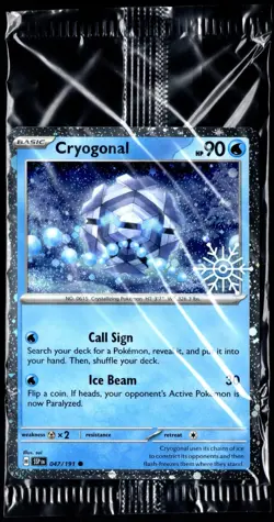 Pokemon TCG Cryogonal 047/191 Holiday Calendar Snowflake Stamped Sealed Promo - Image 1