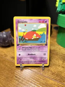 Pokemon 1st Edition Fossil: Slowpoke 55/62 LP/NM - Image 1
