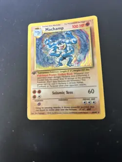 Pokemon Machamp Base Set 8/102 Holo 1st Edition Holo Rare - Image 1