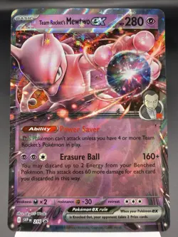 Team Rocket’s Mewtwo ex SVP216 - Ultra Rare -Scarlet & Violet Promo Pokemon MINT - Image 1
