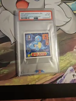 Amada Pokemon Japanese 1997 Squirtle Sticker Collection PSA 6 - Image 1