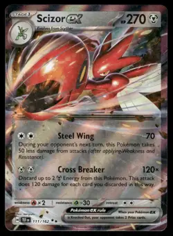 Pokemon Cards Scizor ex 111/162 Temporal Forces Double Rare NM *1 - Image 1