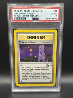PSA 9 - 2002 WOTC Black Star PROMO Pokemon Tower # 42 Pokemon Card - Image 1