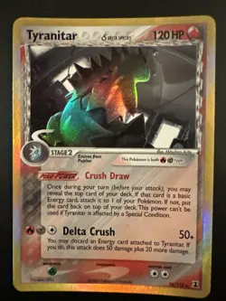 Pokemon TCG Tyranitar EX Delta Species Holo Rare Card 16/113 - Image 1
