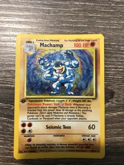Wizards of the Coast Machamp 8/102 Pokemon Base Set 1st Edition Holofoil Card - Image 1