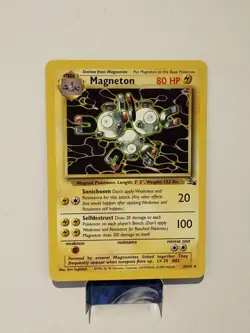 Pokemon TCG Magneton Fossil Card 26/62 Unlimited Non-Holo Rare, LP Condition - Image 1