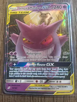 Pokemon TCG Gengar & Mimikyu GX Holo Ultra Rare Card 53/181 - Image 1