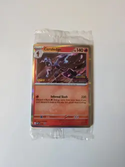 Phantasmal Flames STAFF Promo Prerelease All 4 Cards MEP014,015,016,017 Stamped - Image 1